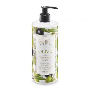 Delikatny oliwkowy żel pod prysznic Vellie Olive, 400 ml