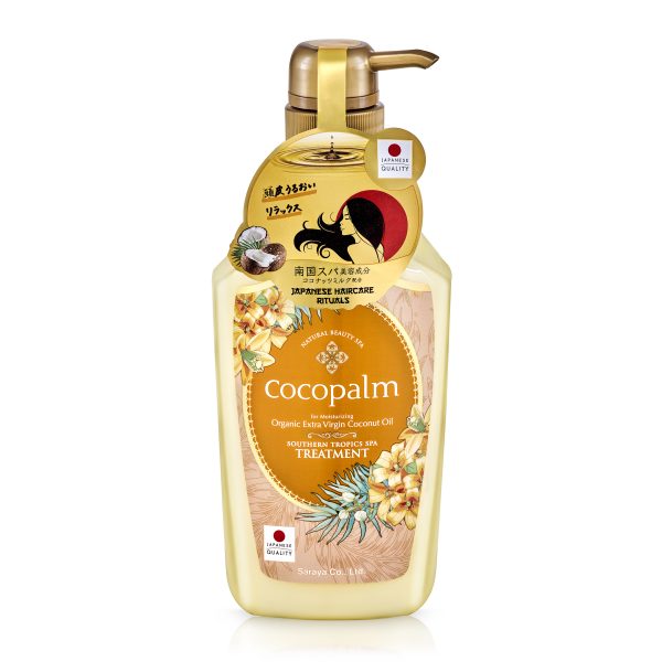Regenerująca odżywka do włosów z organicznym olejem kokosowym i hibiskusem Cocopalm, 600 ml